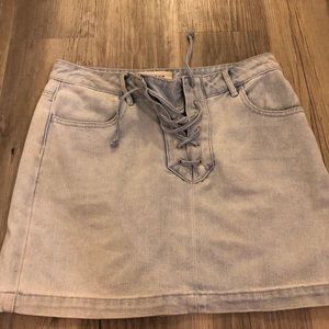 jean skirt pacsun